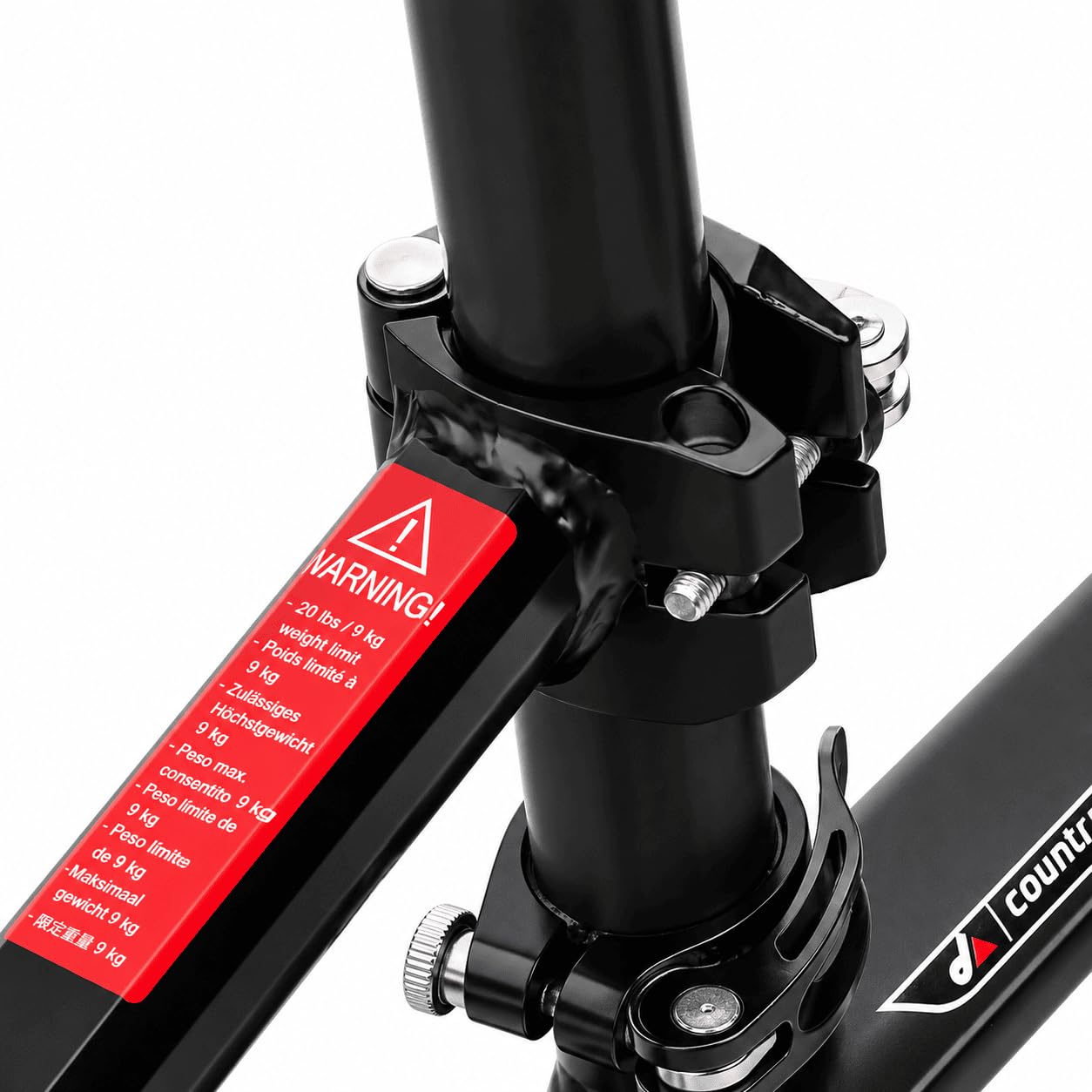 MidGard Fahrrad Gepäckträger für Sattelstütze aus Aluminiumlegierung, mit Reflektor- verstellbar für 24-29 Zoll Fahrräder, belastbar bis maximal 9 kg