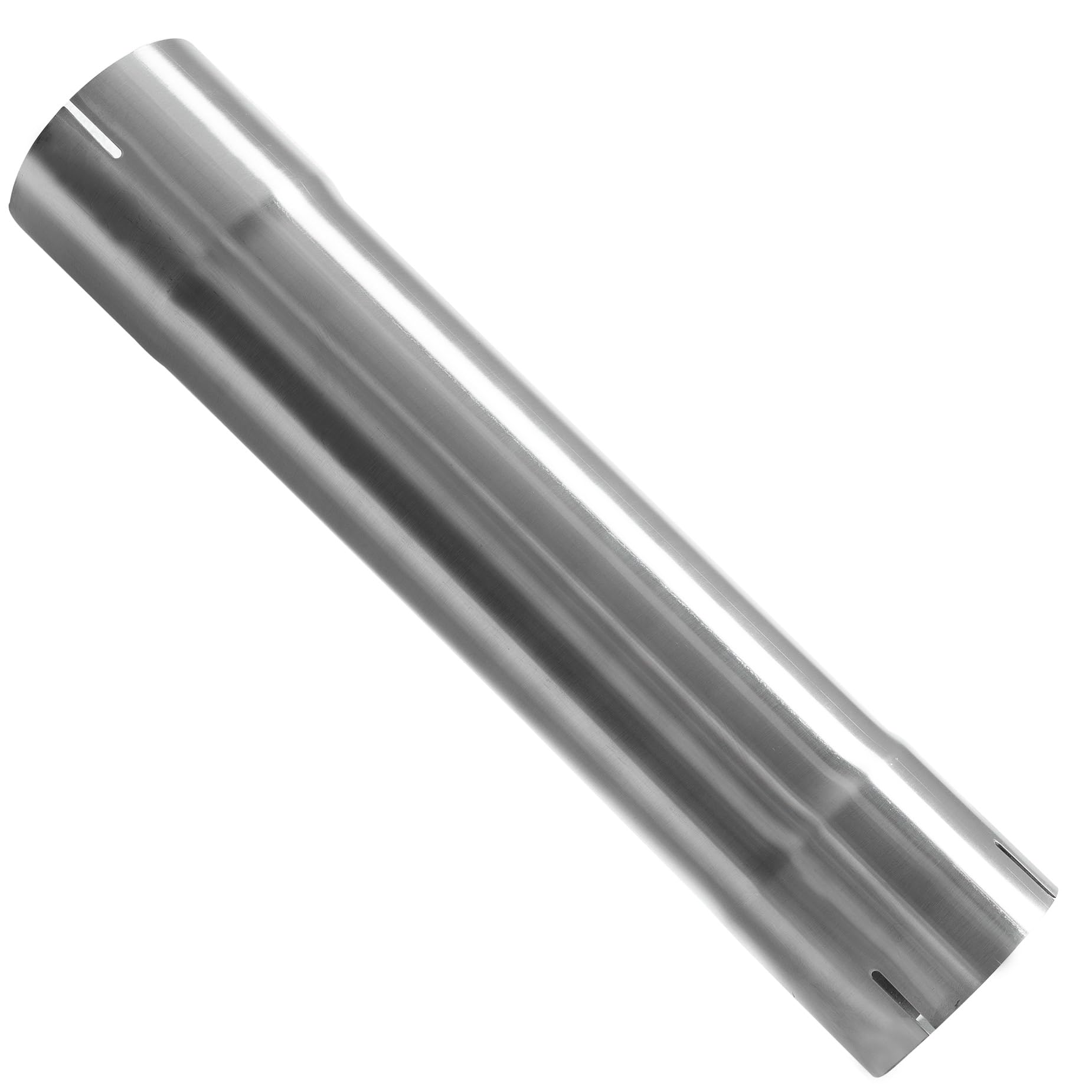Photo 1 of 3.5 Inch Exhaust Pipe T304 Stainless Steel Exhaust Tubing (SS Tubo),Tailpipe 3 1/2"ID Straight Tubing Length 17.3", Flared Slotted, Polished Finish,Universal Connector Adapter Tubo