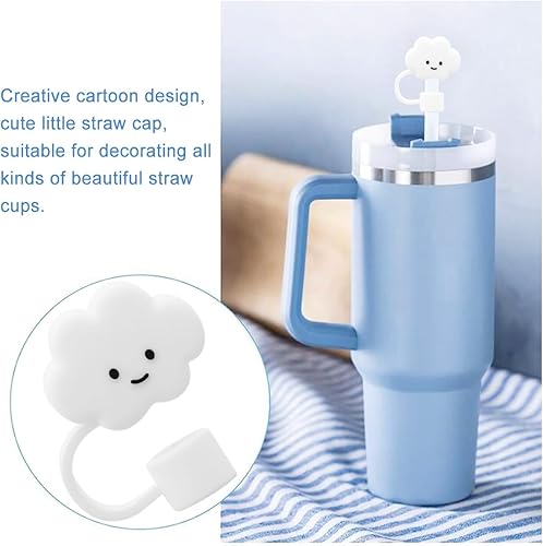 Miniatura 6 de Stanley Cup - Tapa de popote de silicona para copa Stanley, compatible con vaso de 30 y 40 onzas con asa, cubiertas de punta de popote de 0.394 in y