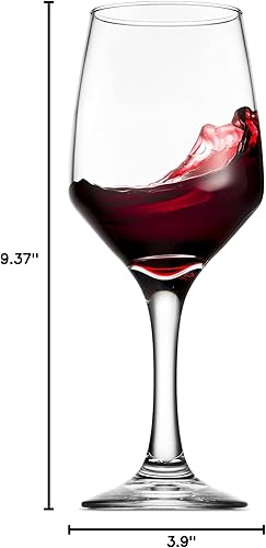 Miniatura 19 de Godinger Copas de vino, copas de vino sin tallo, copas de vino tinto, vasos para beber, copa de vino sin tallo de fabricación europea, color blanco