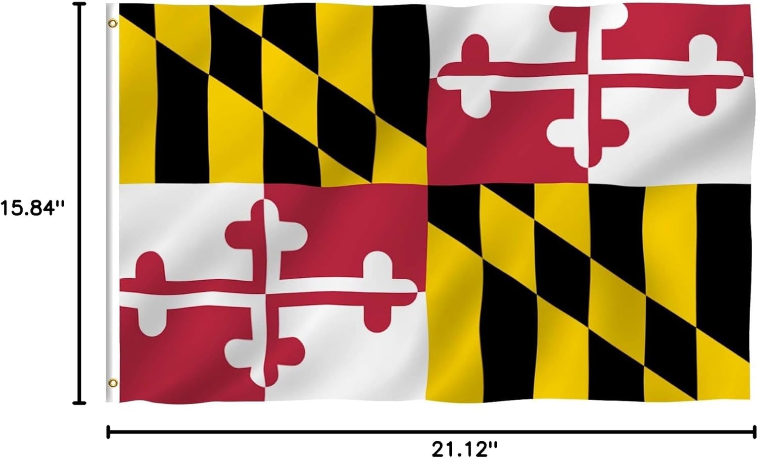 Anley Fly Breeze 3x5 Foot Maryland State Polyester Flag - Vivid Color and Fade proof - Canvas Header and Double Stitched - Maryland MD Flags with Brass Grommets 3 X 5 Ft - Image 7