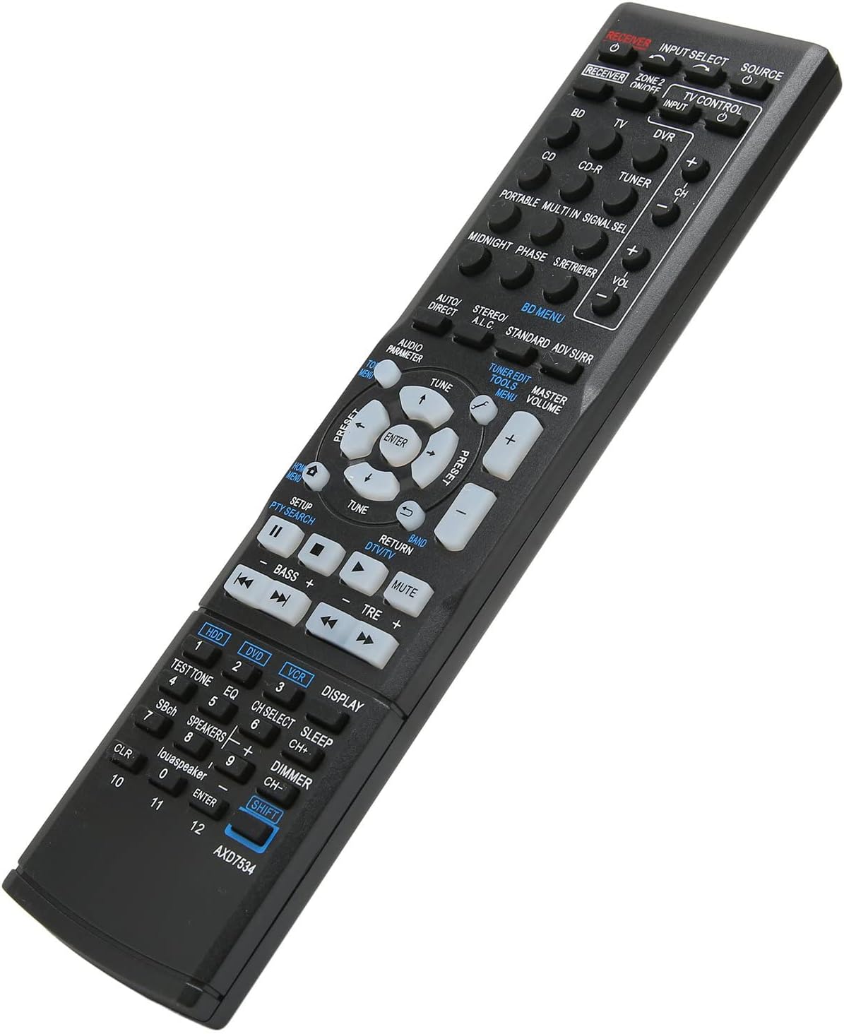 AV Receiver Remote Control, Original Remote Control Replacement Sensitive Keys Durable for Pioneer for VSX817S for AXD7534