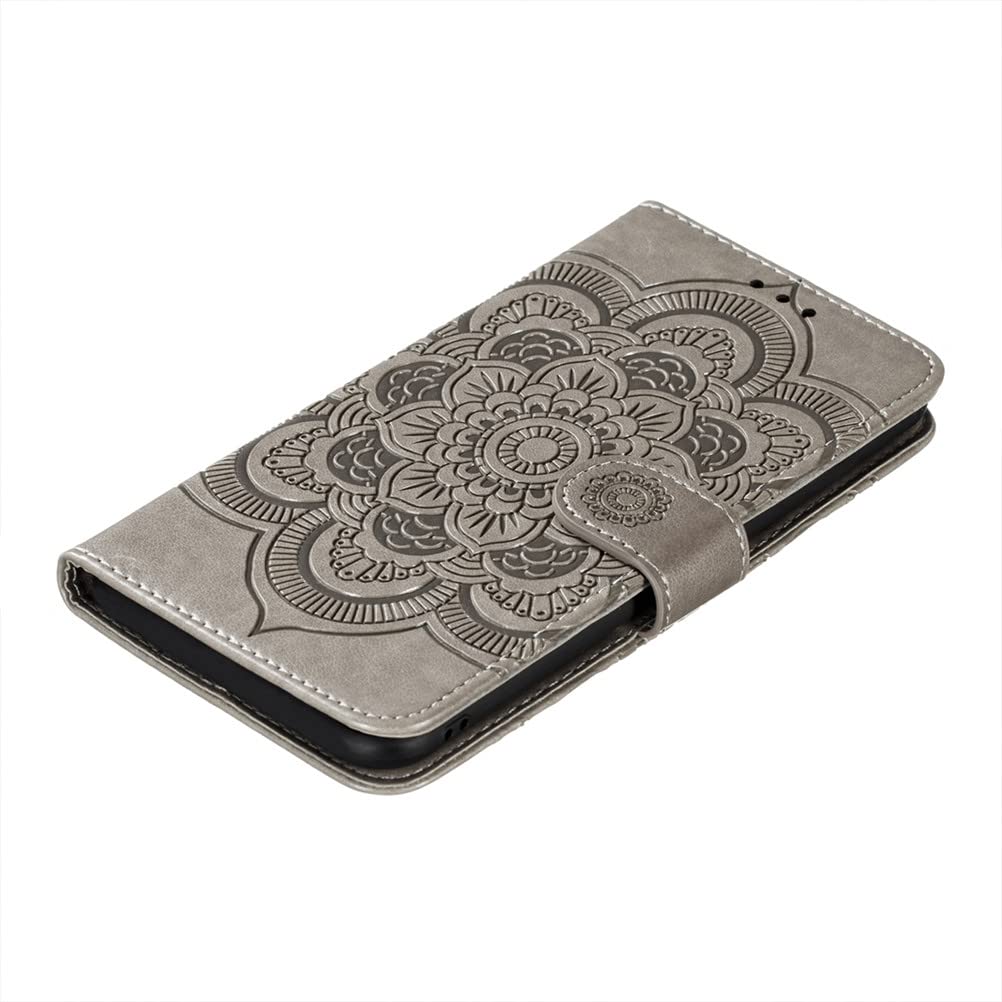 Custodia A Portafoglio Con Specchio Per Google Pixel 10 Pro XL, Rosa Fenicottero Mandala, Cavalletto - 4