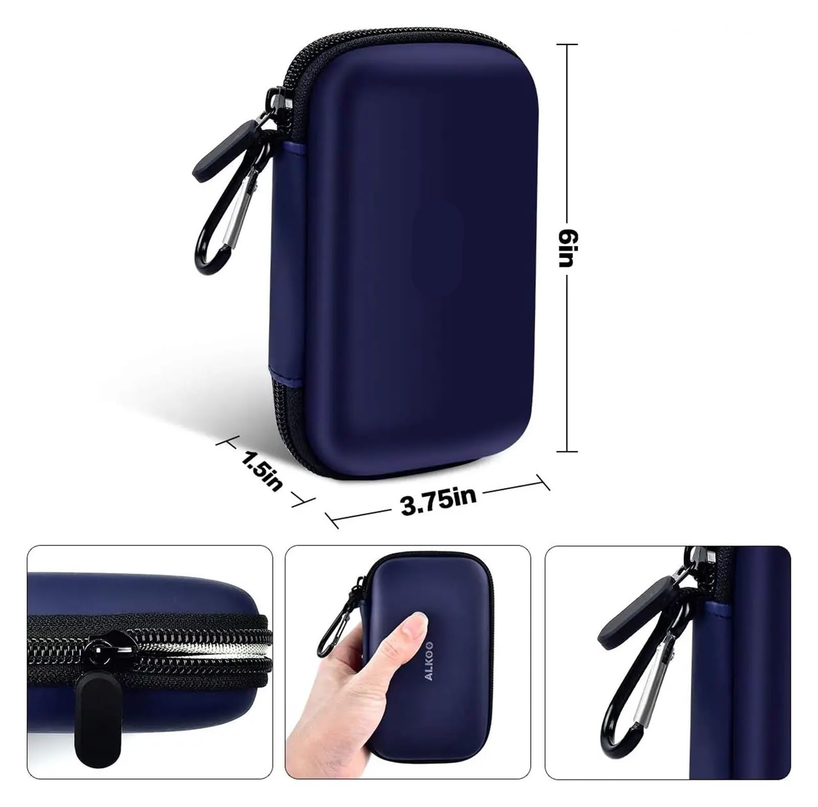 Custodia per disco rigido, 2 pezzi, custodia per chiavetta USB, porta scheda SD per unità pollice, schede di memoria, blu