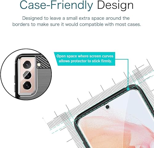 Miniatura 4 de MP-MALL Paquete de 4 protectores de pantalla de TPU flexible + 2 protectores de lente de cámara diseñados para Samsung Galaxy S21 5G de 6.2 pulgadas