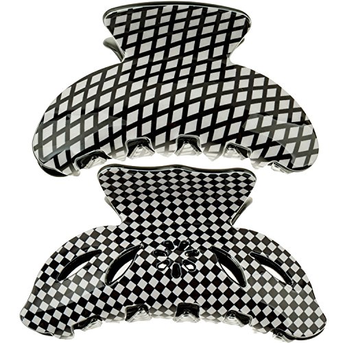 Hairstyling Accessories and Decorations Set Kit Lot of 2 Hair Crab Claws Updos Butterfly Grips Jaw Clips Barrettes