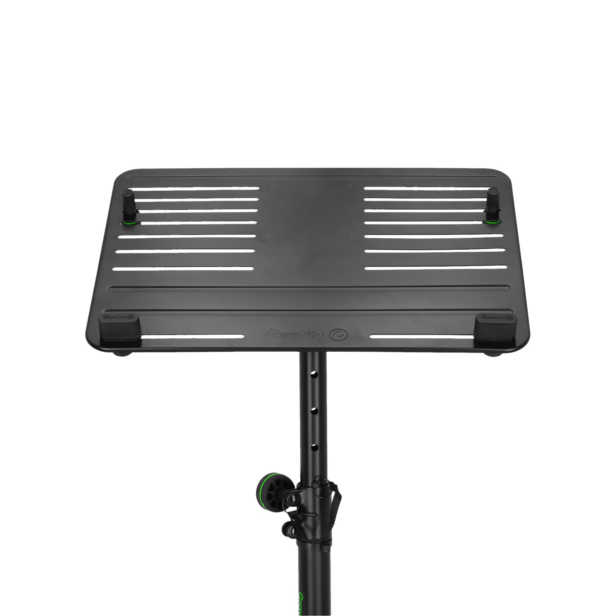 Gravity LTS T 02 B - Supporto universale per laptop con perni regolabili e base in acciaio, nero