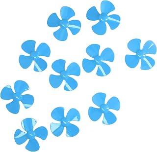 Plastic 4 Blade Propeller Kit Small Compact Boat Propellers Accessories (Blue)