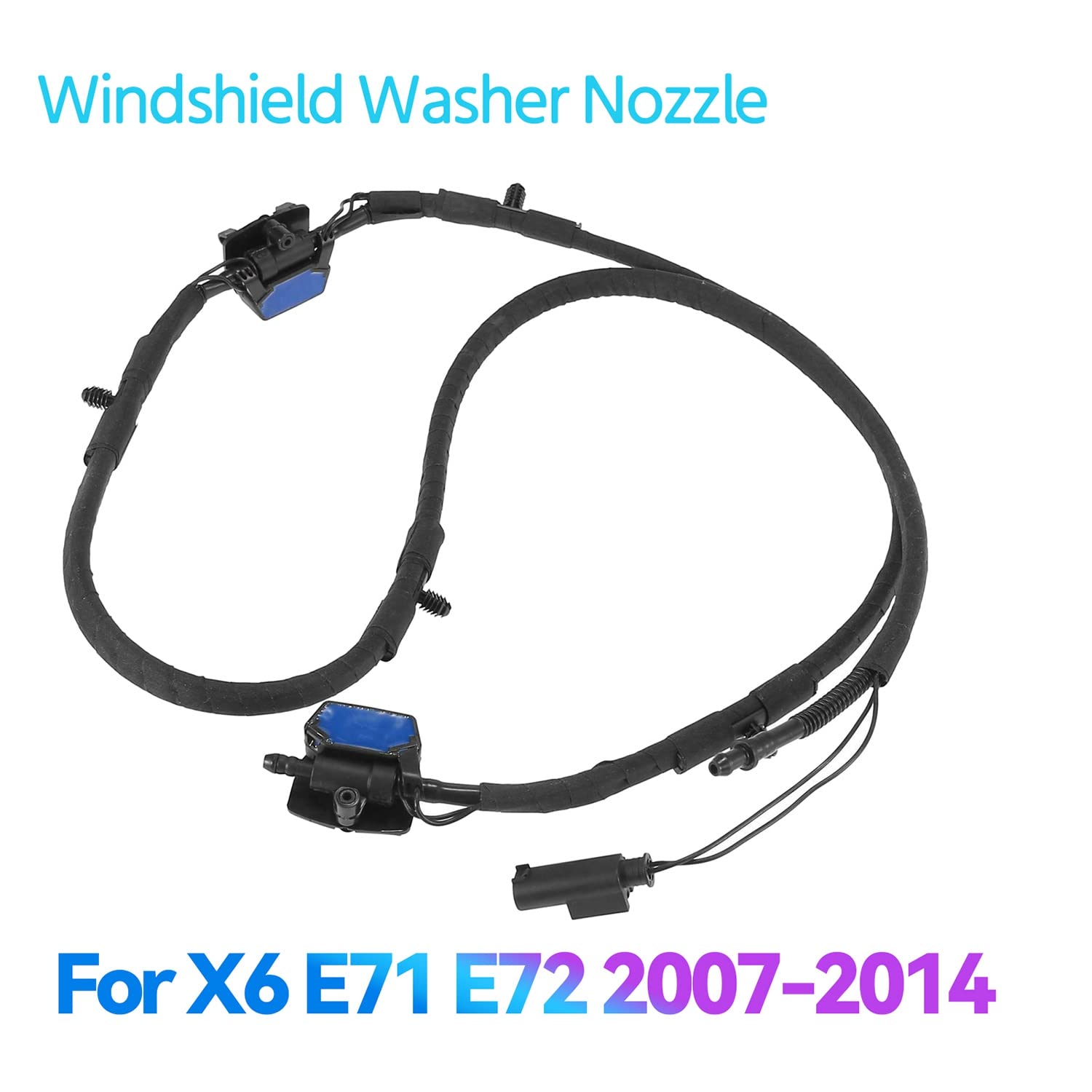 AMIUHOUN New Windscreen Nozzle Chain Windshield Washer Sprayer Jet