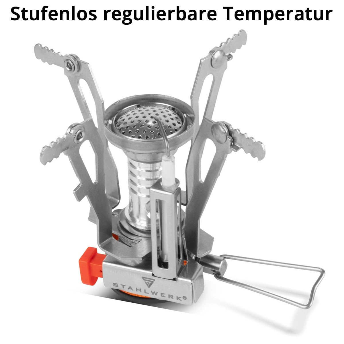 STAHLWERK Camping-Kochgeschirr-Set | Aluminium-Campinggeschirr Komplett-Set mit Topf, Pfanne, Gaskocher, Plastikschalen und Besteck | hochwertiges Outdoor-Koch-Set