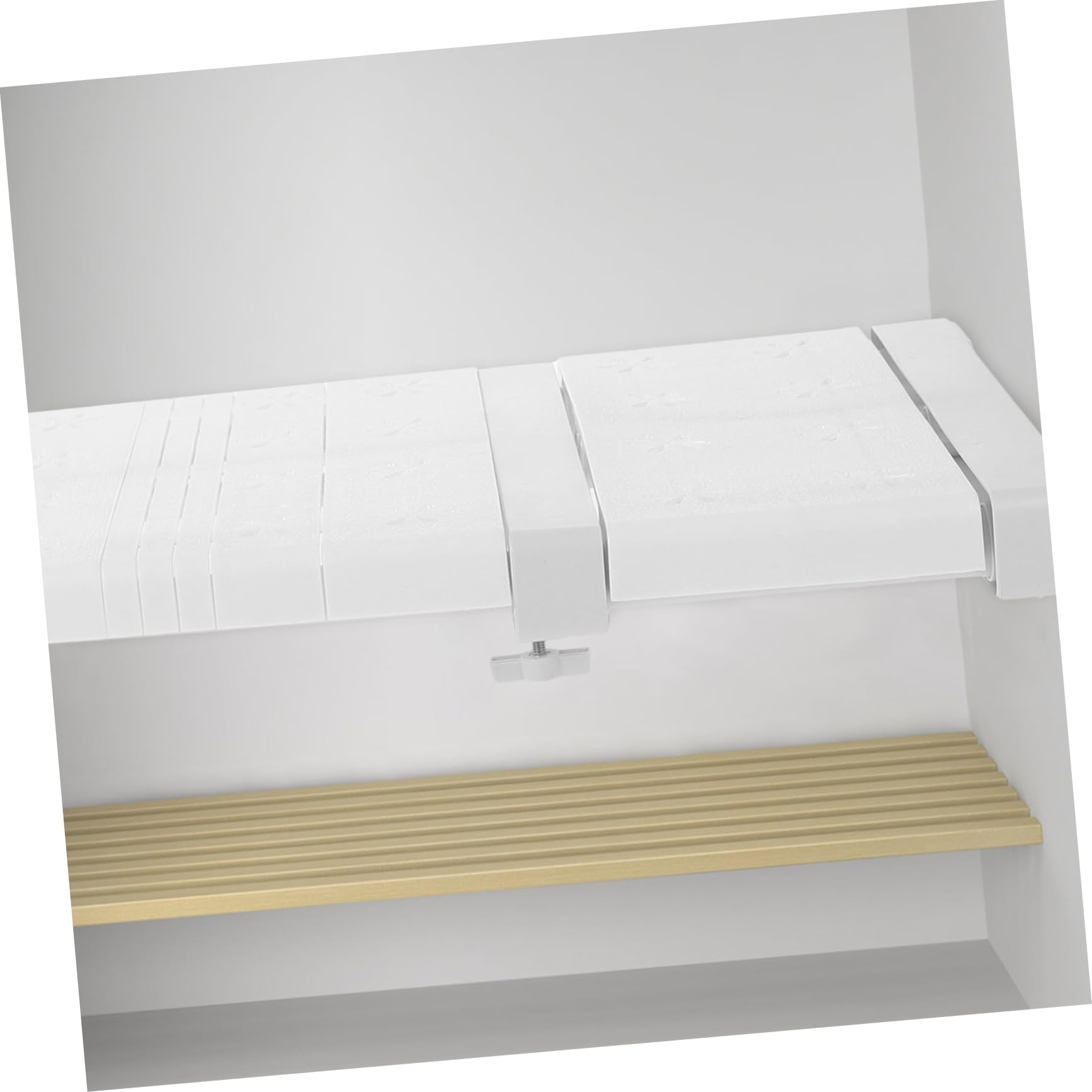 JECOMPRIS Closet Rods Tension Shelves Expandable Wardrobe Rack Storage Quick Assembly