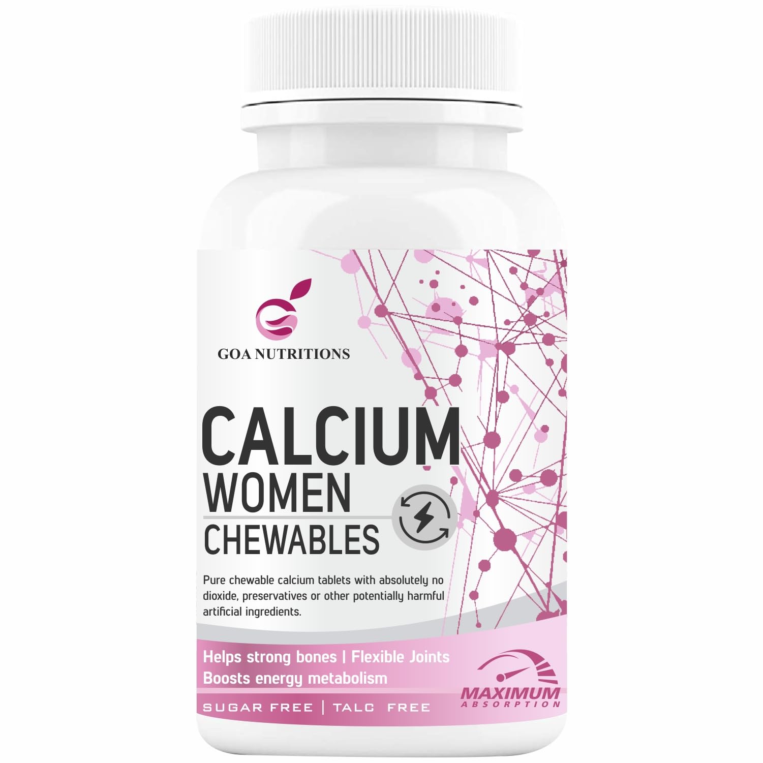 GOA NUTRITIONS Calcium Tablets For Women, Magnesium Zinc Supplement Joint Support With Vitamin D3 (as D), B12 Supplements To Promote Bone Health&Supports Muscle Function-60 Sugar-Free Tablet (Pack1) (B08Q3GXGRB) Amazon Price History, Amazon Price Tracker