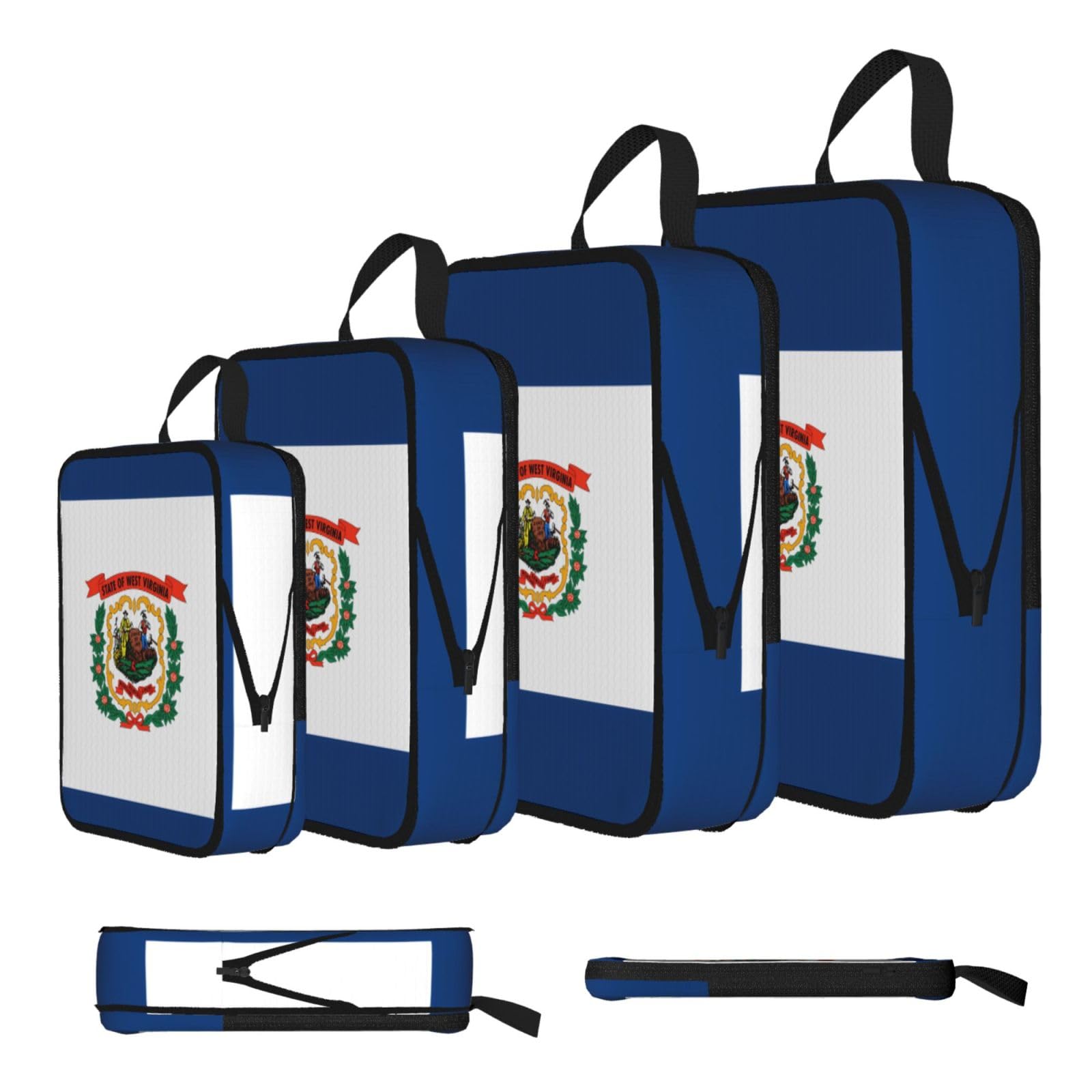 West Virginia Flag Compression Packing Cubes 4 Piece Set