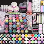 Phoenixy Acrylic Nail Kit, Full Set for Beginners Professional 42 in 1 Acrylics Powder with Nail Art DIY Manicure Tool Acrylic Nail Set Starter Gifts Kit Sets for Women