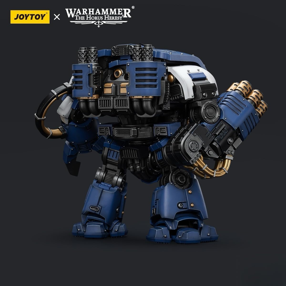 JOYTOY Warhammer 40,000 1/18 Action Figure Ultramarines Leviathan Dreadnought with Cyclonic Melta Lance and Siege Claws Collection Model Birthday