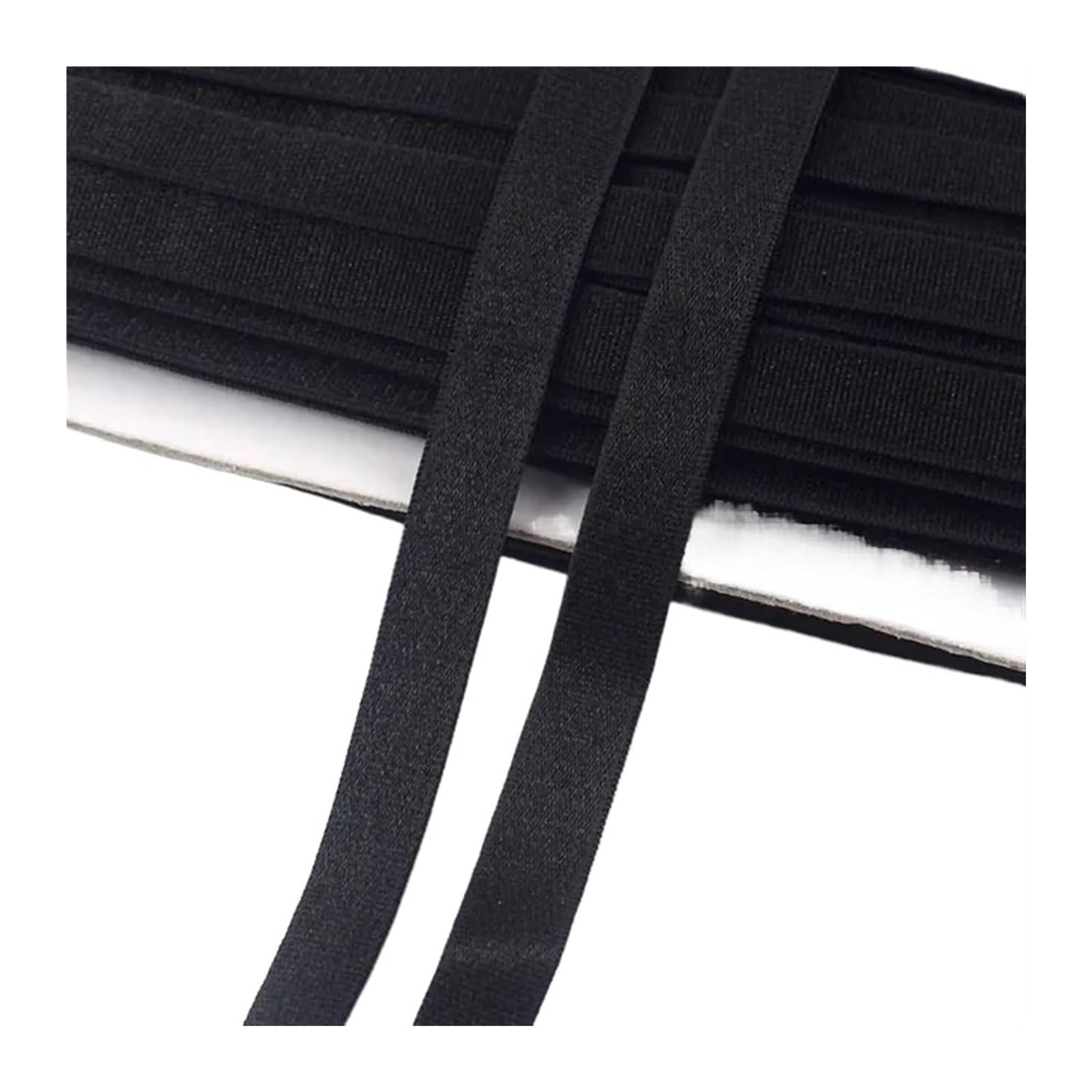 Elastyczna taśma do szycia, Nylonowa gumka wielokolorowa 6-40mm 10/20M pasek biustonosza bielizna taśma do szycia DIY(Black,20METERS-35MM)