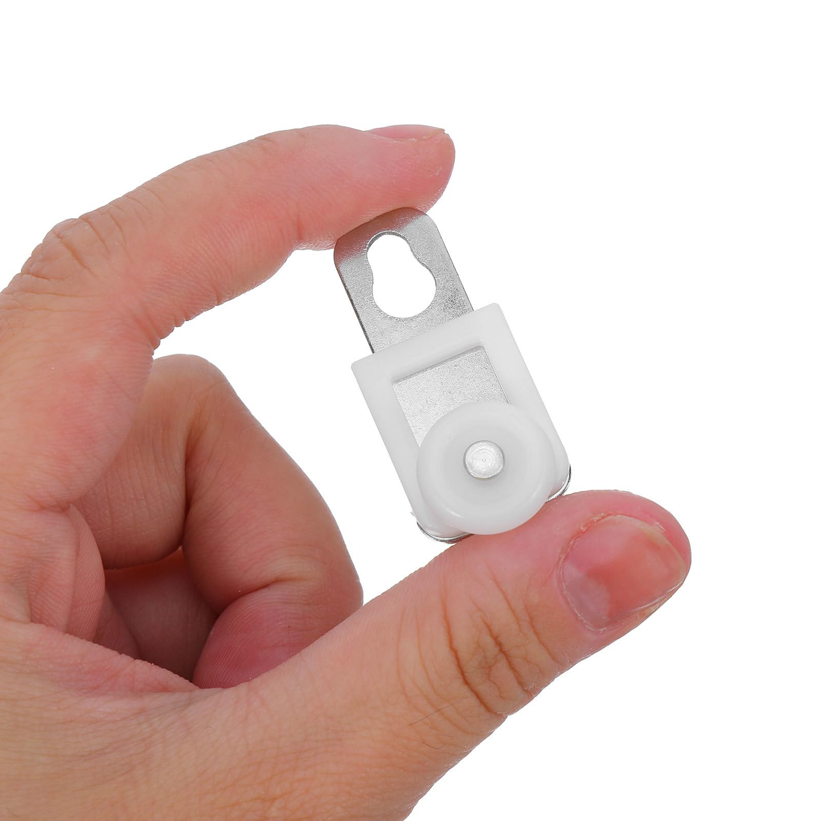 DOITOOL 50 pezzi di rulli per binari per tende: ganci per binari per tende da soffitto, clip per per in plastica, ganci per finestre da doccia, bianchi