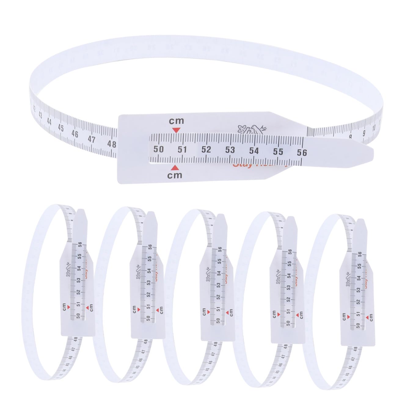 Veemoon Lot de 6 Rubans de Mesure en Plastique Blanc 56 CM pour Bébé Mètre Ruban pour Garçon et Filles Outil Précis de Mensuration pour Suivi de Croissance