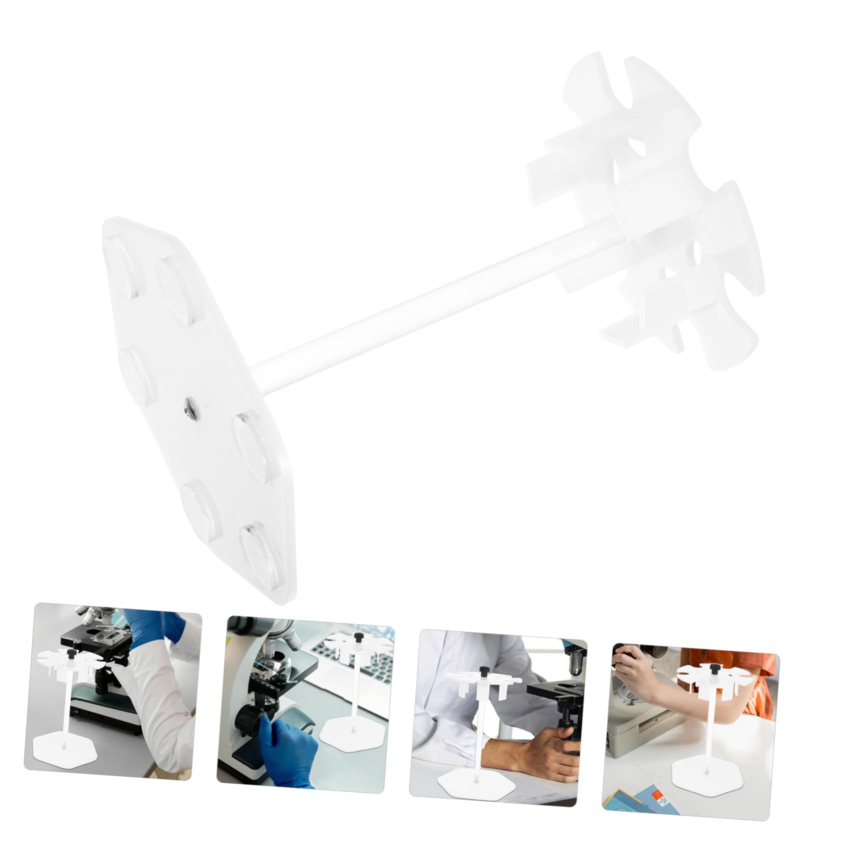 Zerodeko Supporto per Pipette da Laboratorio in Acrilico Robusto e Portatile per Postazione di Lavoro e Organizzazione Strumenti