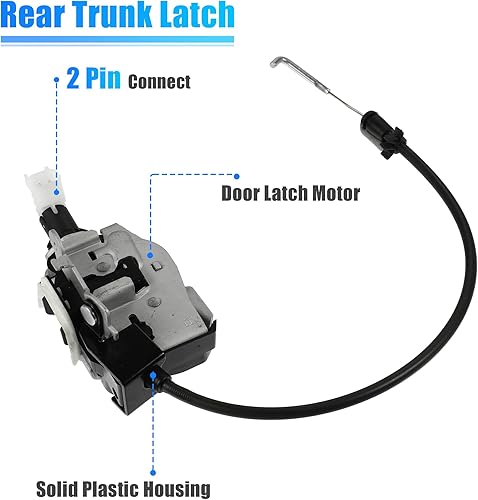Miniatura 4 de X AUTOHAUX Actuador de bloqueo del pestillo del maletero FQR500220 para Land Rover LR4 2010-2016 para Land Rover LR3 2005-2009 Actuador de bloqueo