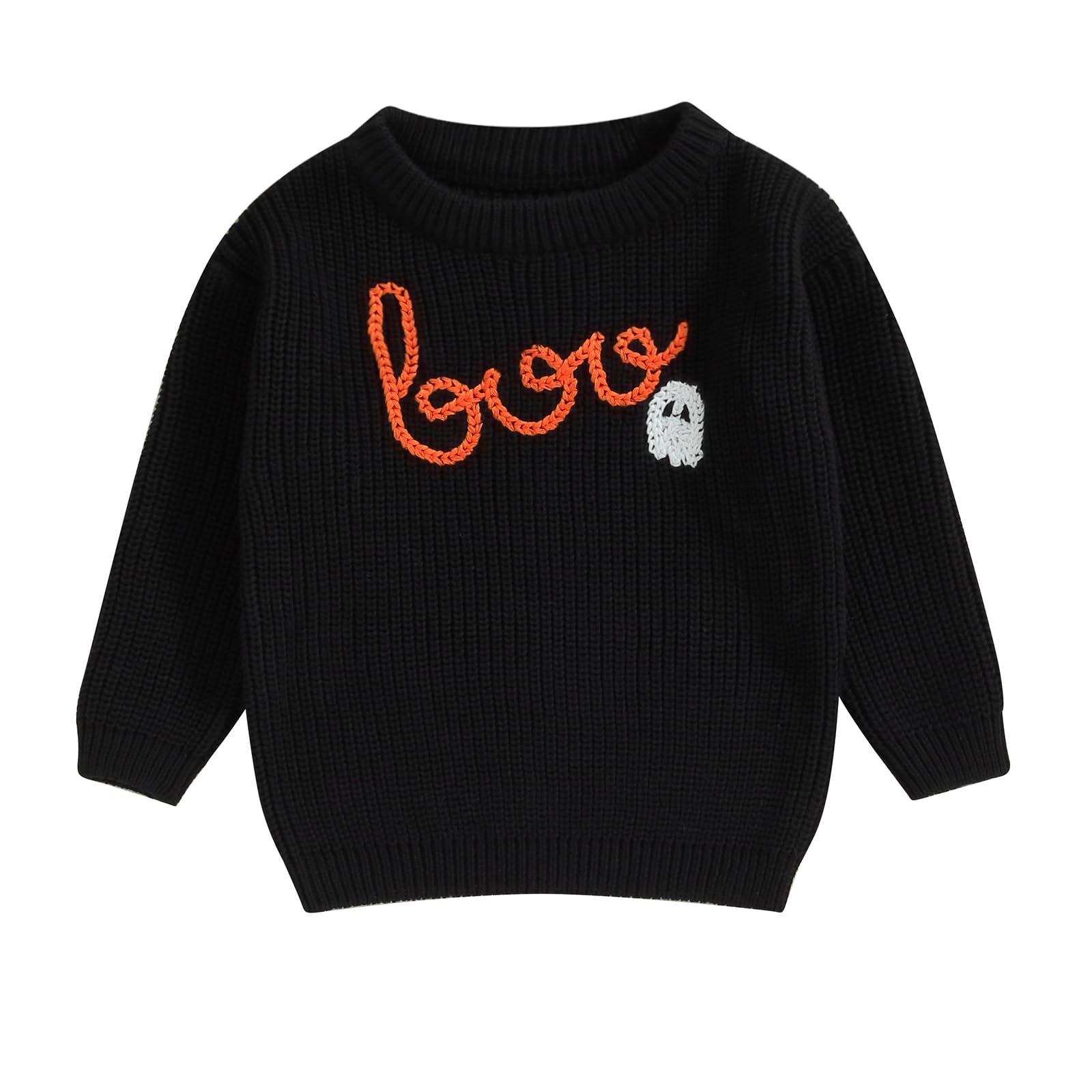 LSFYSZD Toddler Baby Girls Boys Halloween Pumpkin Sweaters Long Sleeve Crew Neck Winter Warm Knitwear Pullover Jumpers Top — view 45