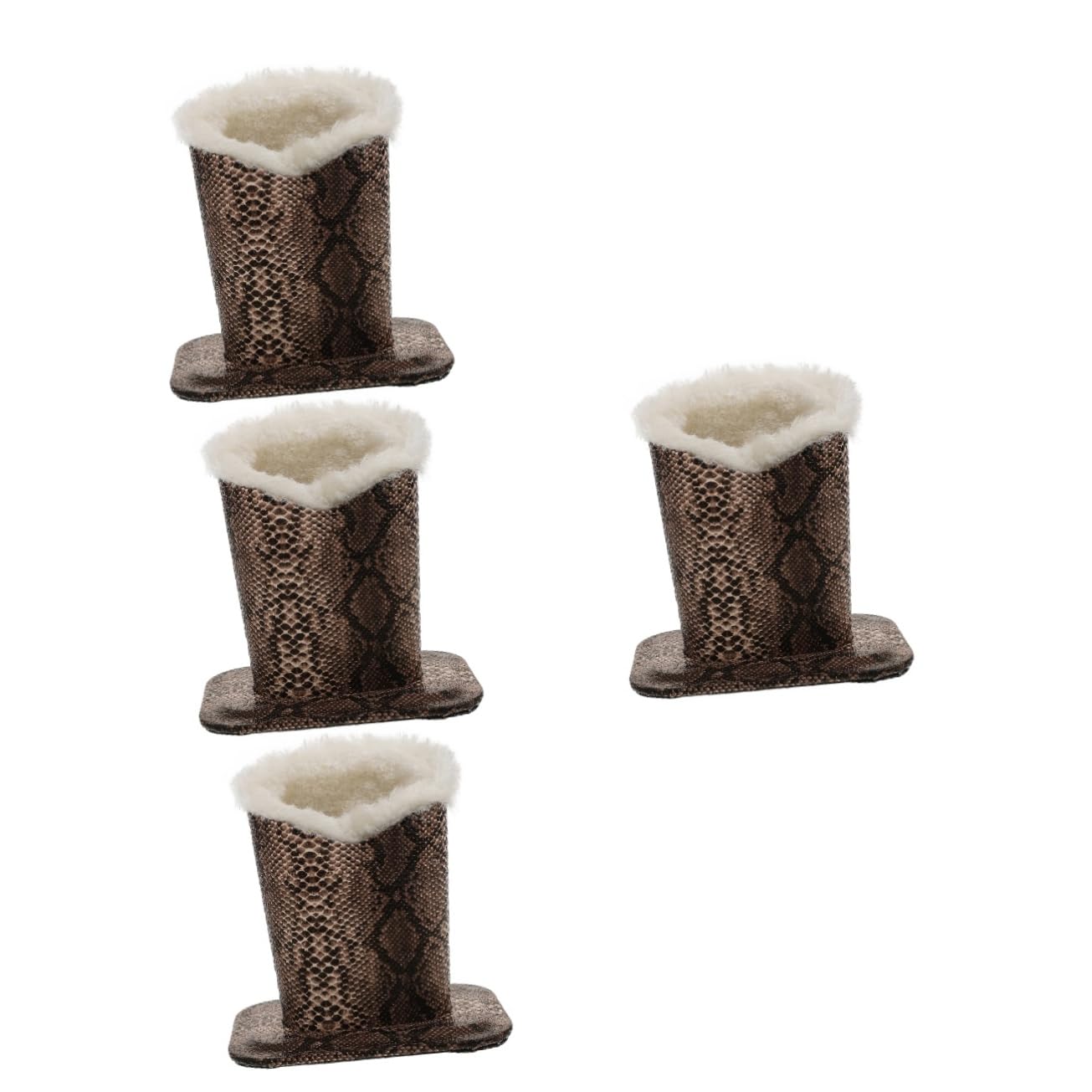 ULTECHNOVO 4pezzi Portaocchiali Peluche Elegante Con Design Aperto Organizer Per Occhiali Da Tavolo Per Casa e Ufficio Per Mantenere Tuo Spazio Ordinato e Pulito