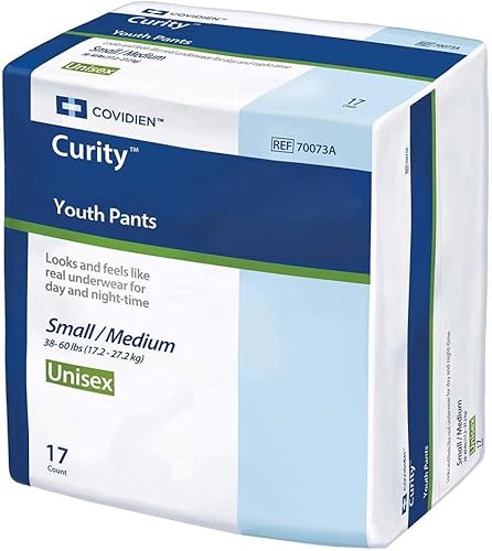 Curity Youth Pants - Pañales de meter para jóvenes, talla S/M Case/68 (4 bolsas de 17)