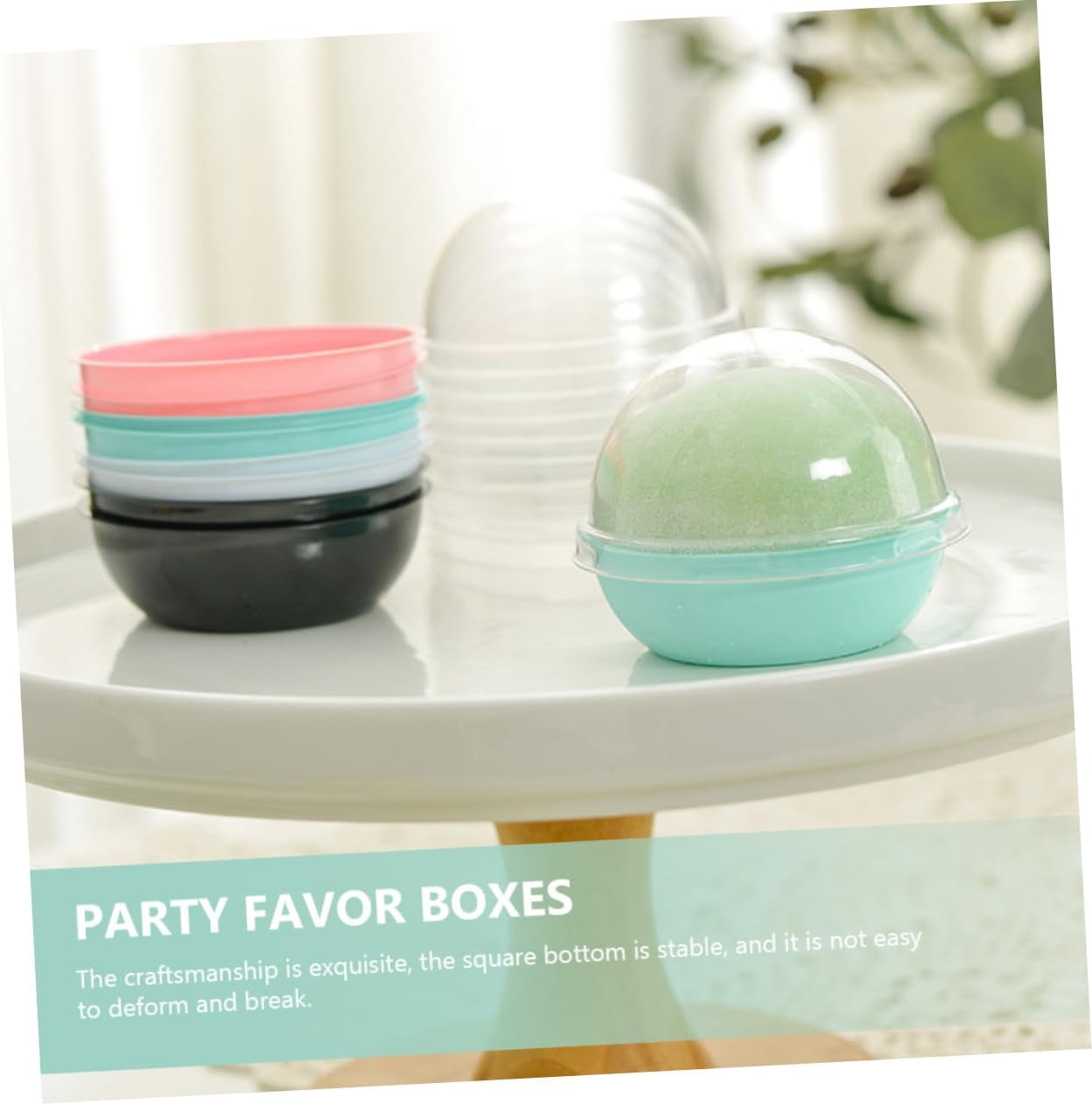 KICHOUSE 50pcs Dessert Wrapping Box Small Dome Moon Cake Egg Yolk Cake Packaging Multipurpose Baking Boxes