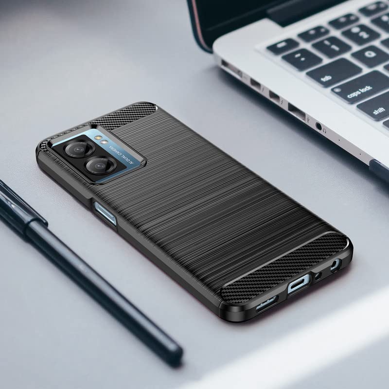 Image of Hybrid Carbon Fiber Back Case for Oppo A57 4G, A57 5G (Black)