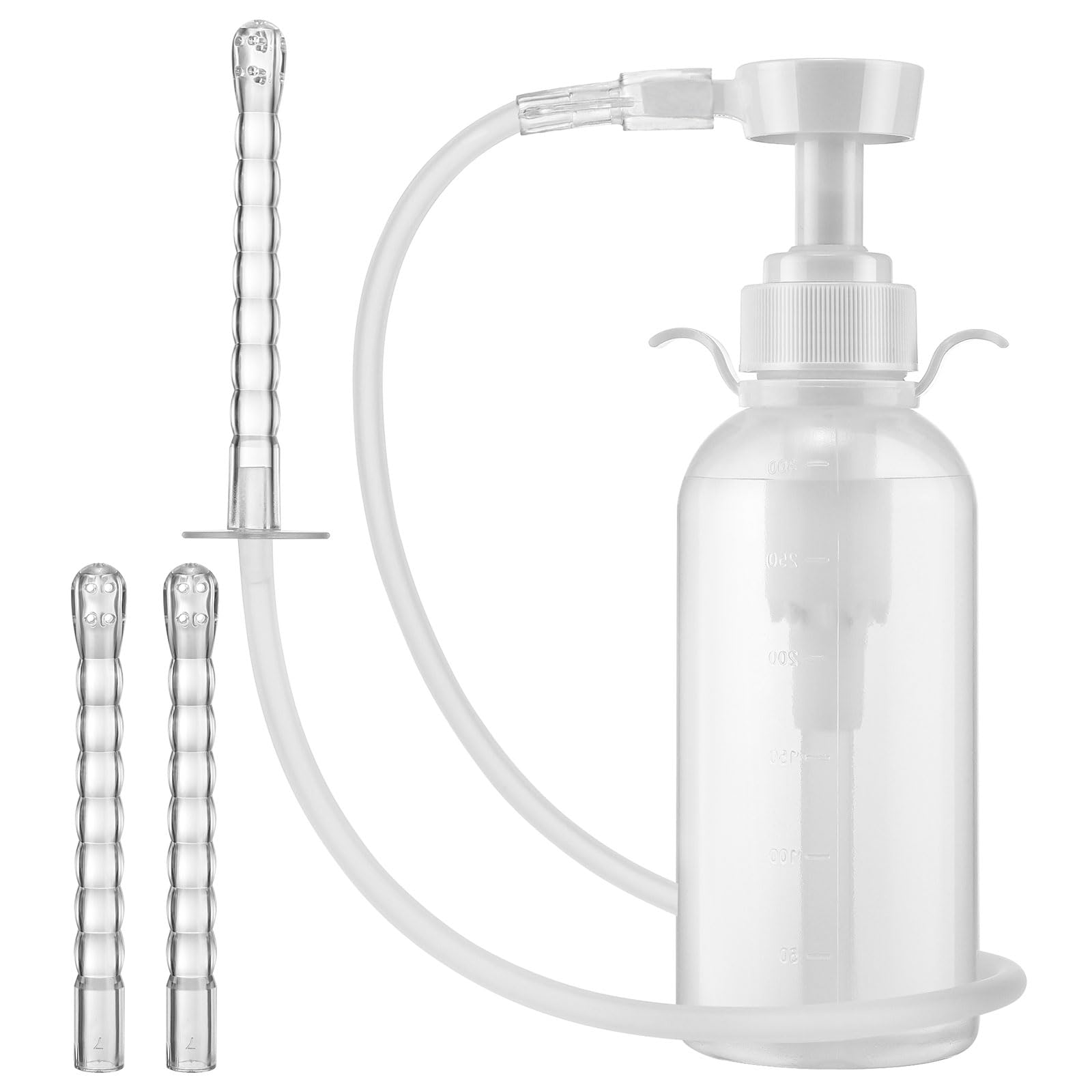 Sistema di pulizia vaginale riutilizzabile, doccia vaginale da 300 ml per le donne, doccia anale per gli uomini con pressione manuale, set di clistere per clistere intestinale siringa per clistere con