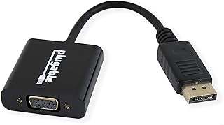 Plugable DisplayPort to VGA Adapter (Supports Windows and Linux Systems and Displays up to 1920x1080, Passive - Driverless