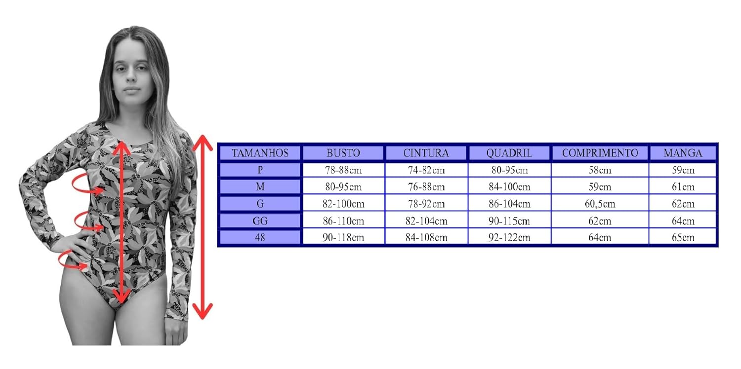 Body Maiô Feminino Manga Longa, Proteção UV, Estampa Colorida em promoção! Veja a oferta e mais achadinhos de Moda praia 7 Hoje é o melhor dia para comprar Body Maiô Feminino Manga Longa, Proteção UV, Estampa Colorida com aquele preço maroto! Promoção! Aproveite a oferta! 7
