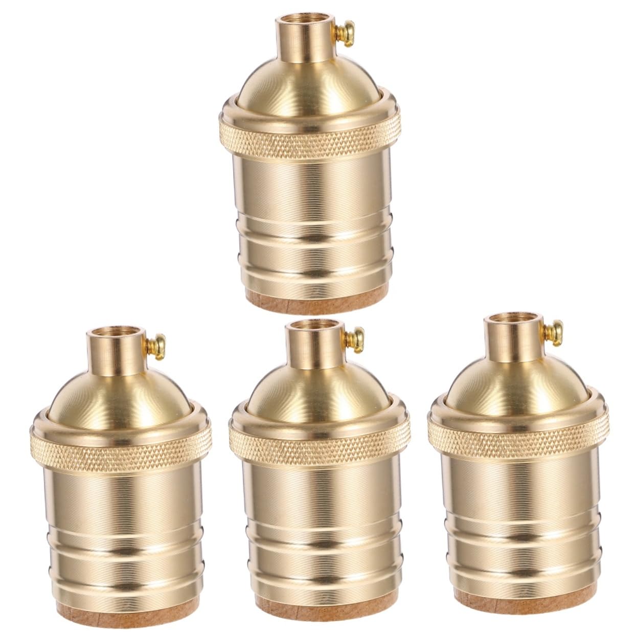 HOMSFOU 4stücke Vintage Lampensockel Mit Drehknopf Retro Kupfer Lampenfassung Für Diy Pendelleuchten Langlebig Und Vielseitig Für Verschiedene Einrichtungsstile