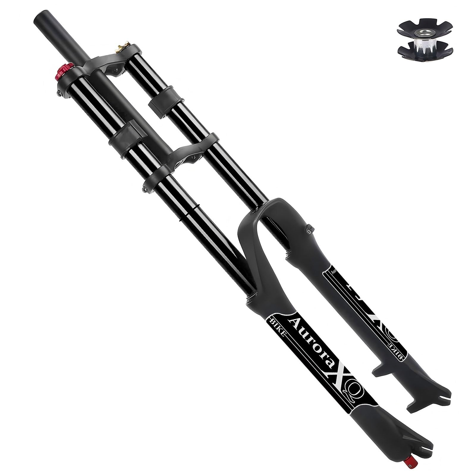 WIQUYBML AuroraXQ 26/27.5/29" Mountain Bike Suspension Fork for DH XC Air Double Shoulder Downhill Straight Tube Rebound Adjust MTB Front Forks 9mm QR