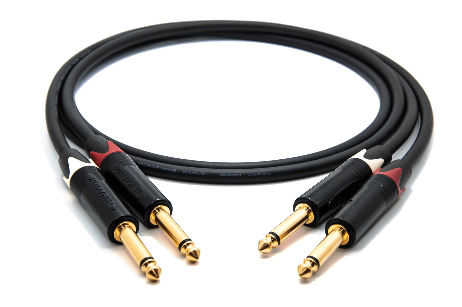 Mogami 2534 kabel poczwórny stereo, para (L,P) kabel audio, Neutrik Gold 6,3 mm, HiFi, 1,0 m