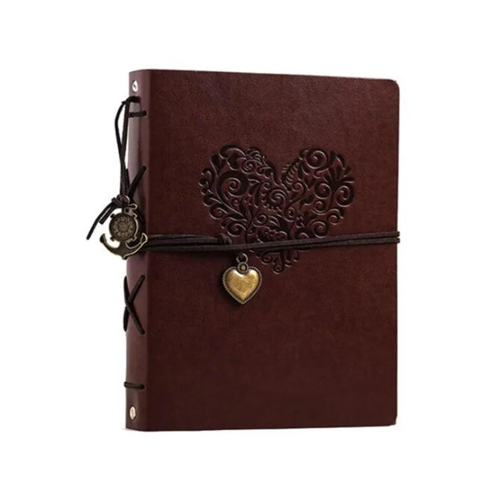 Photo Albums Vintage Leather Scrapbook Photo Album Wedding Guest DIY Memories Book Refillable Black Pages Gift Home Decorations(Color1)