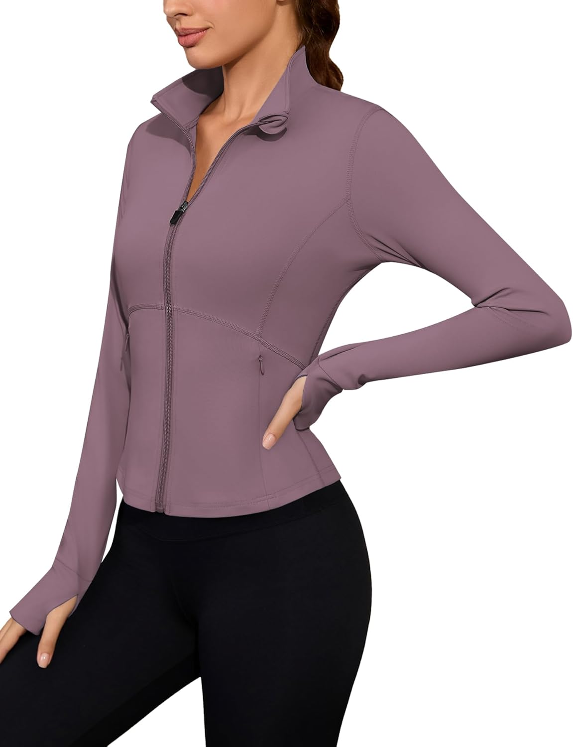 Avoogue Women Lightweight Active Jacket Full Zip Workout Running Yoga Athletic Outerwear with Pockets - Image 2