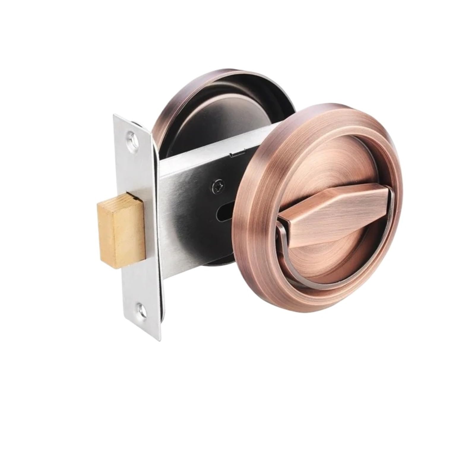 YXINAER Round Recessed Door Lock Stainless Steel Round Handle