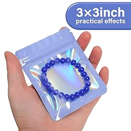 EONJOE 100-Pack Smell Proof Bags Sample Bags Mylar Packaging bags 33 InchPurple