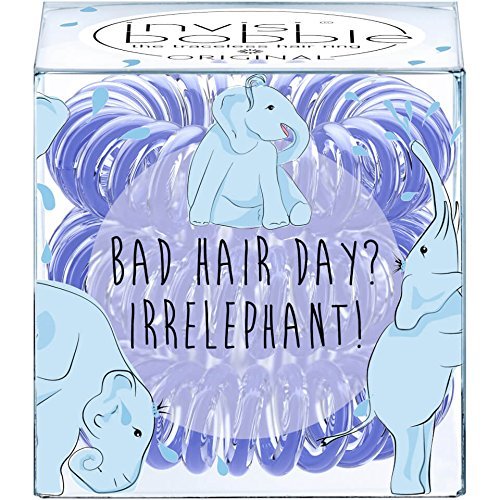 invisibobble Circus Collection ORIGNAL Bad Hair Day Irrelephant, 1er Pack (1 x 3 Stück)