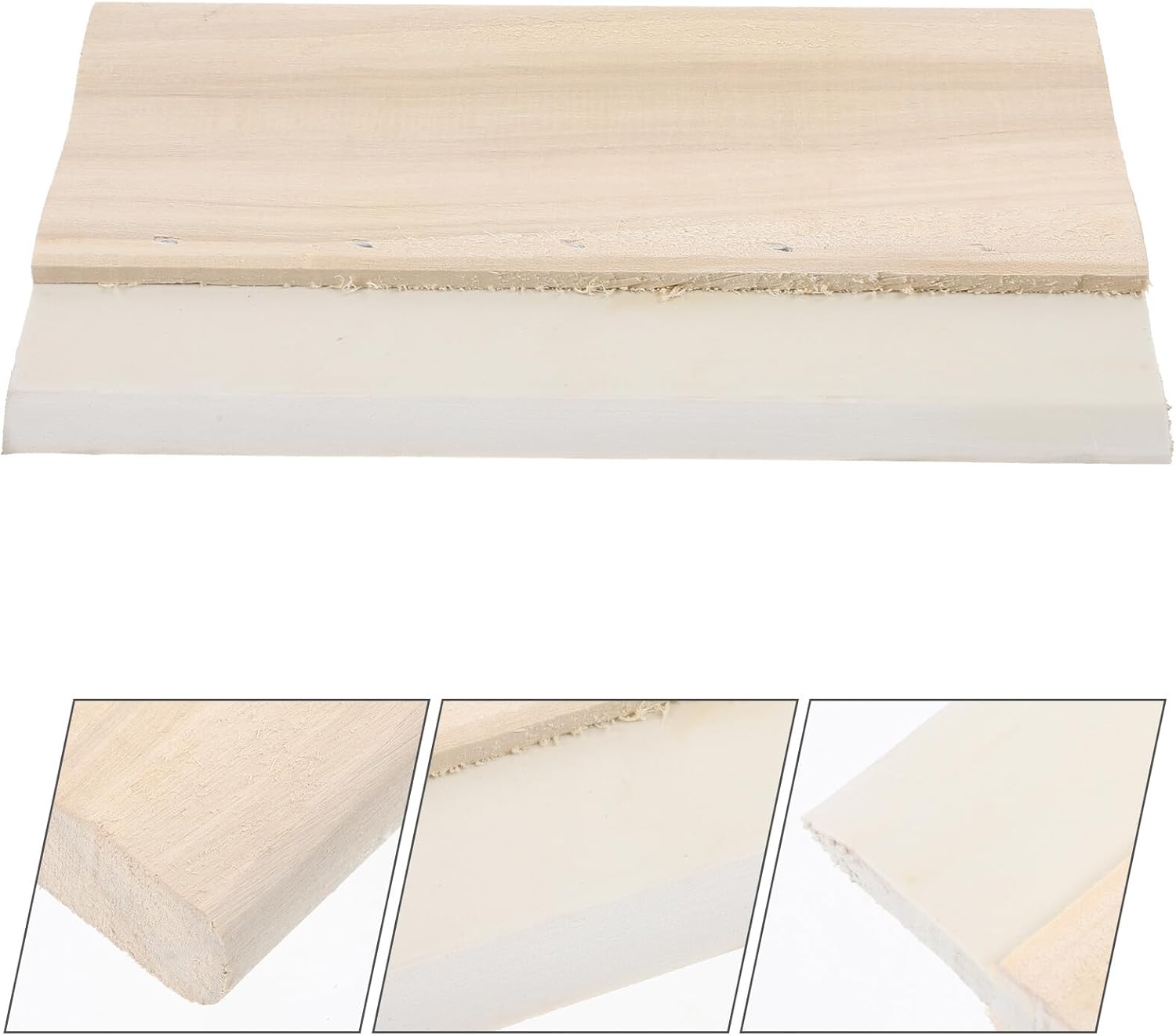 Wood Handle Rubber Ink Squeegee 20cm Water-Based Silk Screen Printing Scraper for Fabric Printing Handheld Accessory