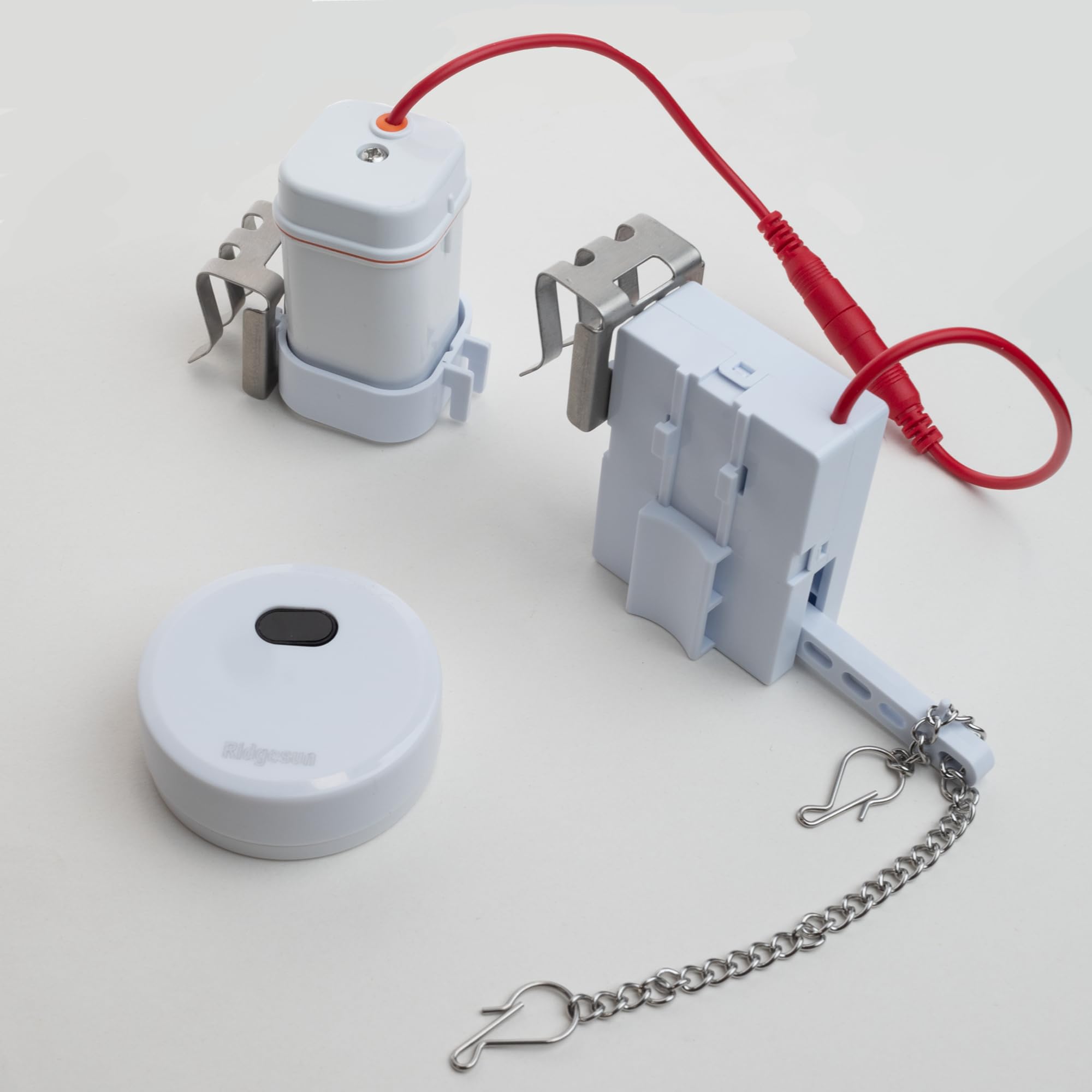 Ridgesun Automatic Touchless Toilet Flush Kit, Motor-Driven, Battery Operated, Fits Most Flapper Toilets, Motion Sensor Flush Valve, Easy Diy Install