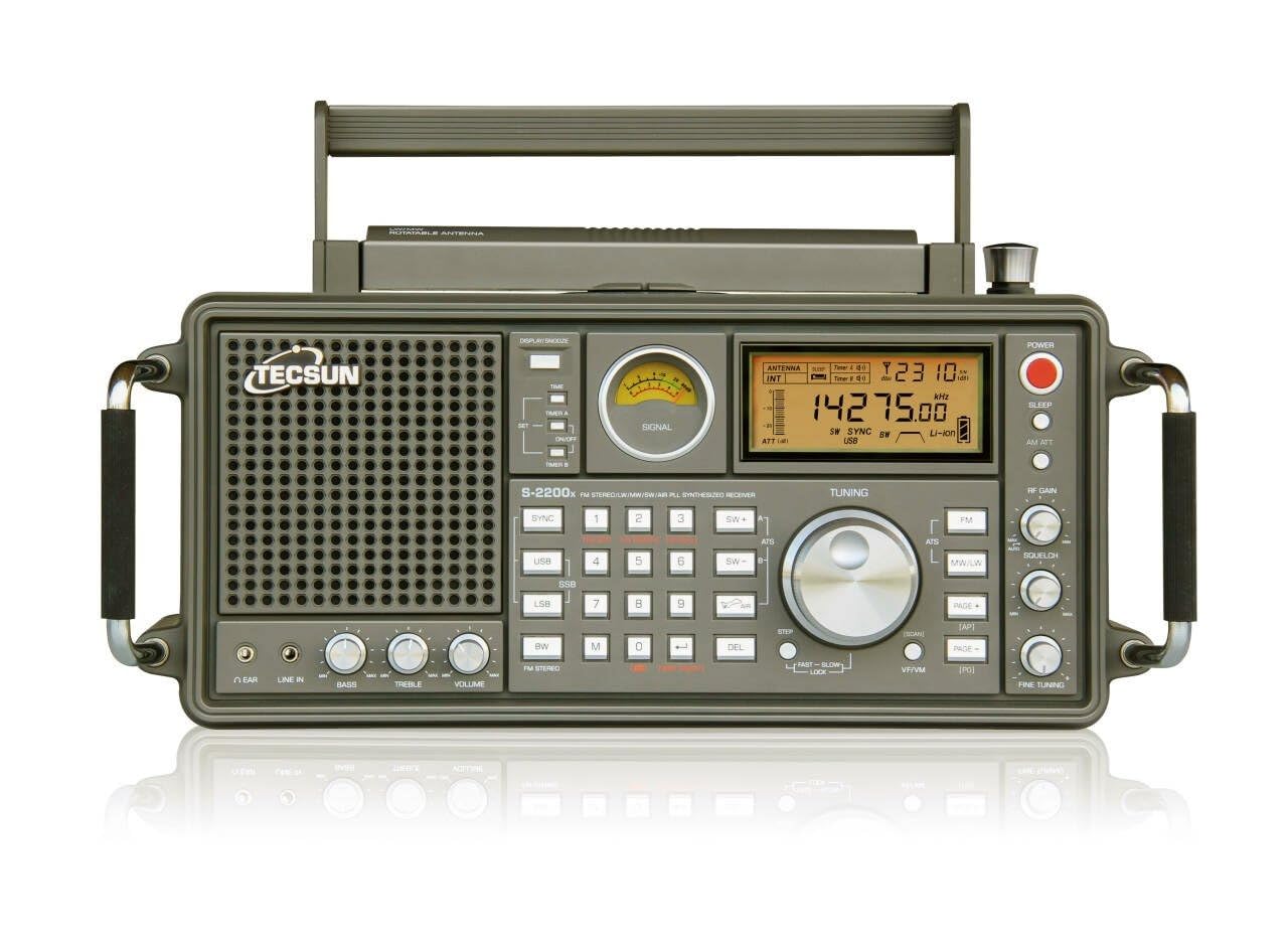 Tecsun S-2200-X Funkempfänger, dreifache Umwandlung, DSP, Multimode-Empfang, LCD-Display