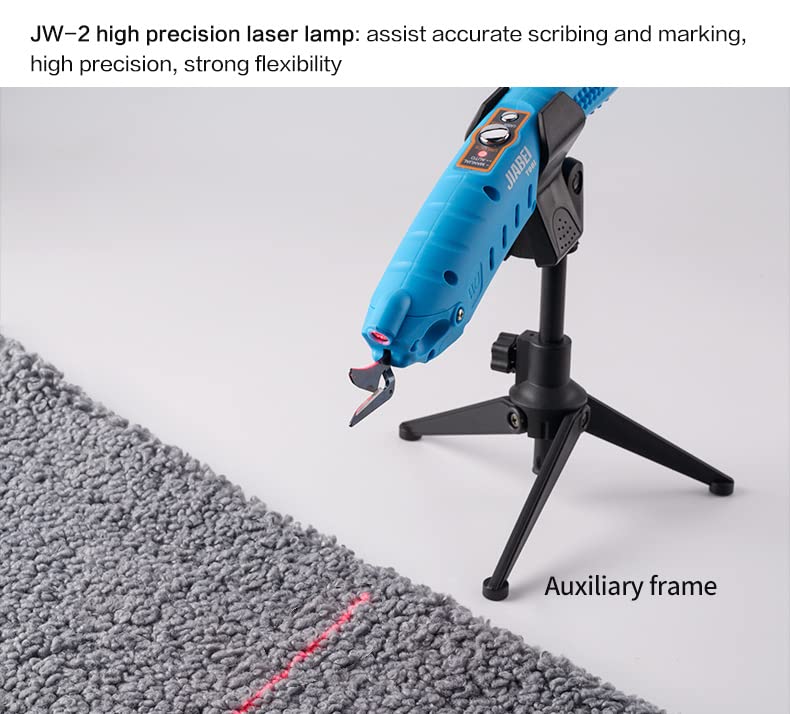 DIHAN JIABEI Advanced Cordless Electric Scissors with 2 Blades for Cutting Fabric/Leather/Carpet/Sponge/Paperboard Rechargeable Shears Cutter Laser lamp