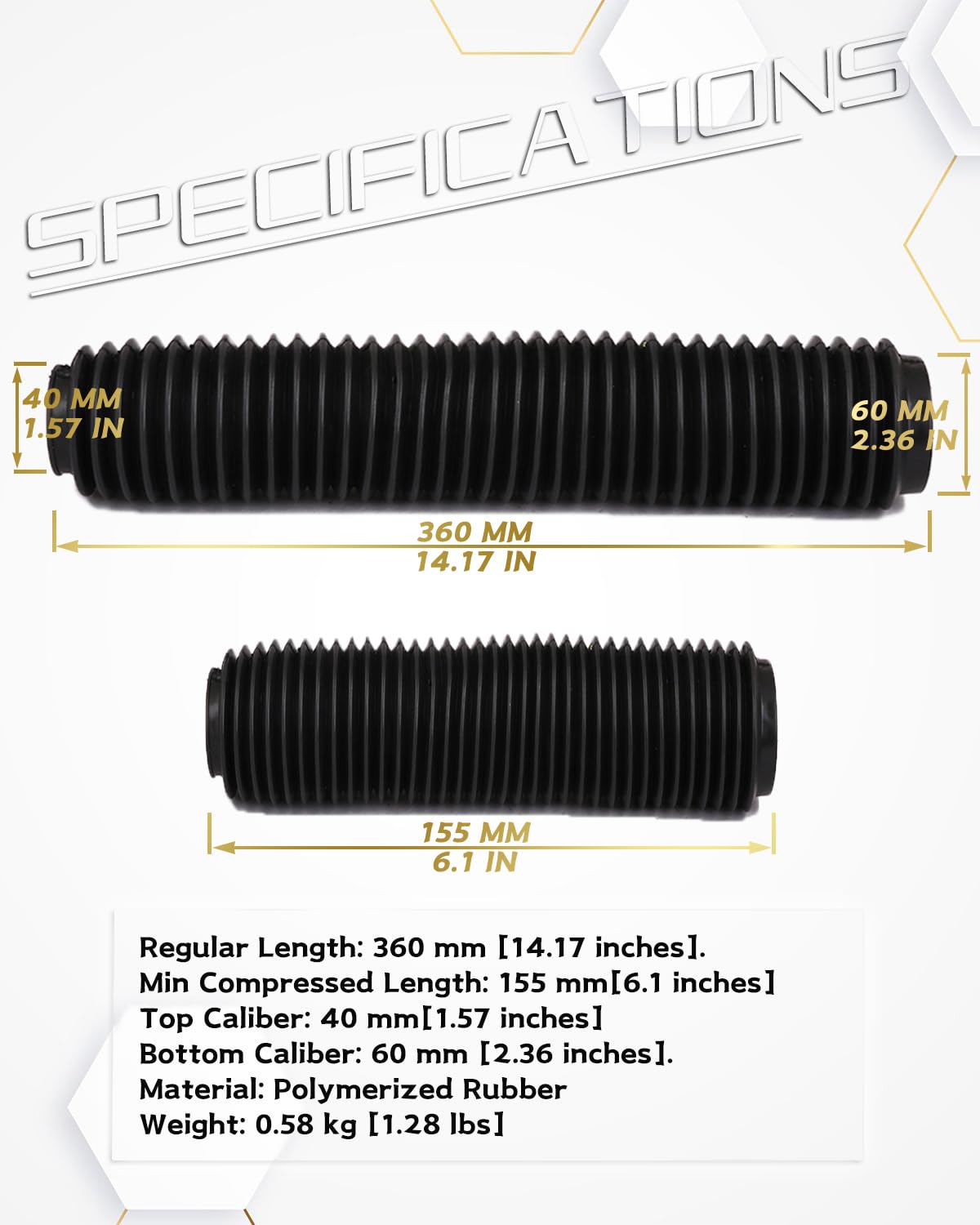 Amazon.com: Motorcycle Front Fork Boots Shock Universal Absorber