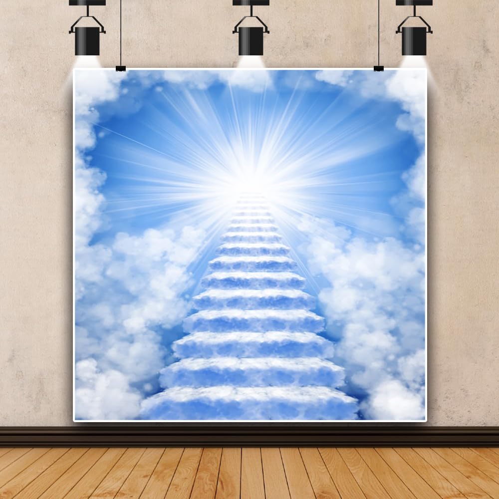 CSFOTO 10x10ft Heaven Backdrop - In Loving Memory Photo Background Vinyl
