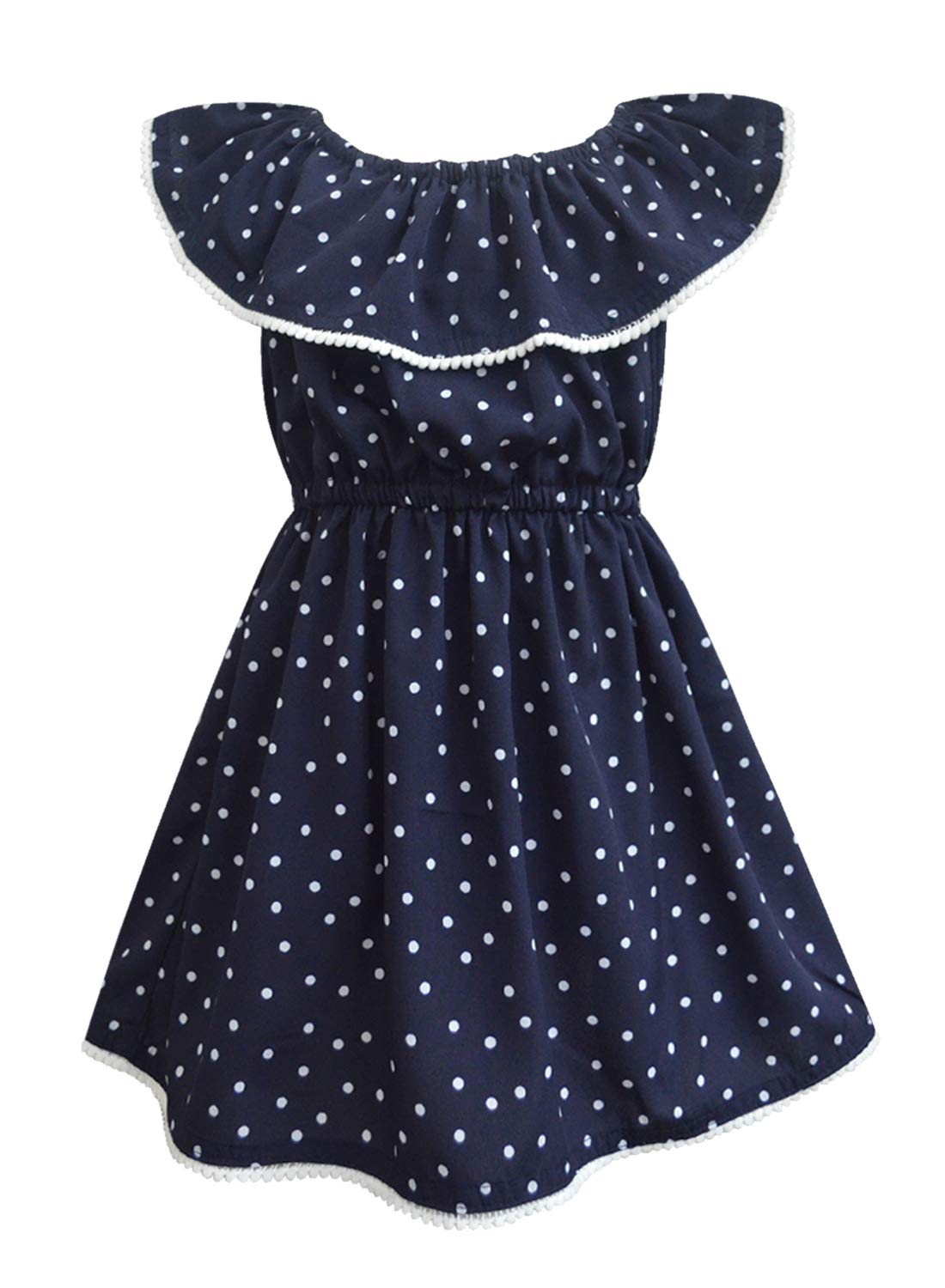 A.T.U.N. (All Things UBER Nice) Vestido de algodón hasta la rodilla para niñas | Elegante vestido de fiesta para niñas