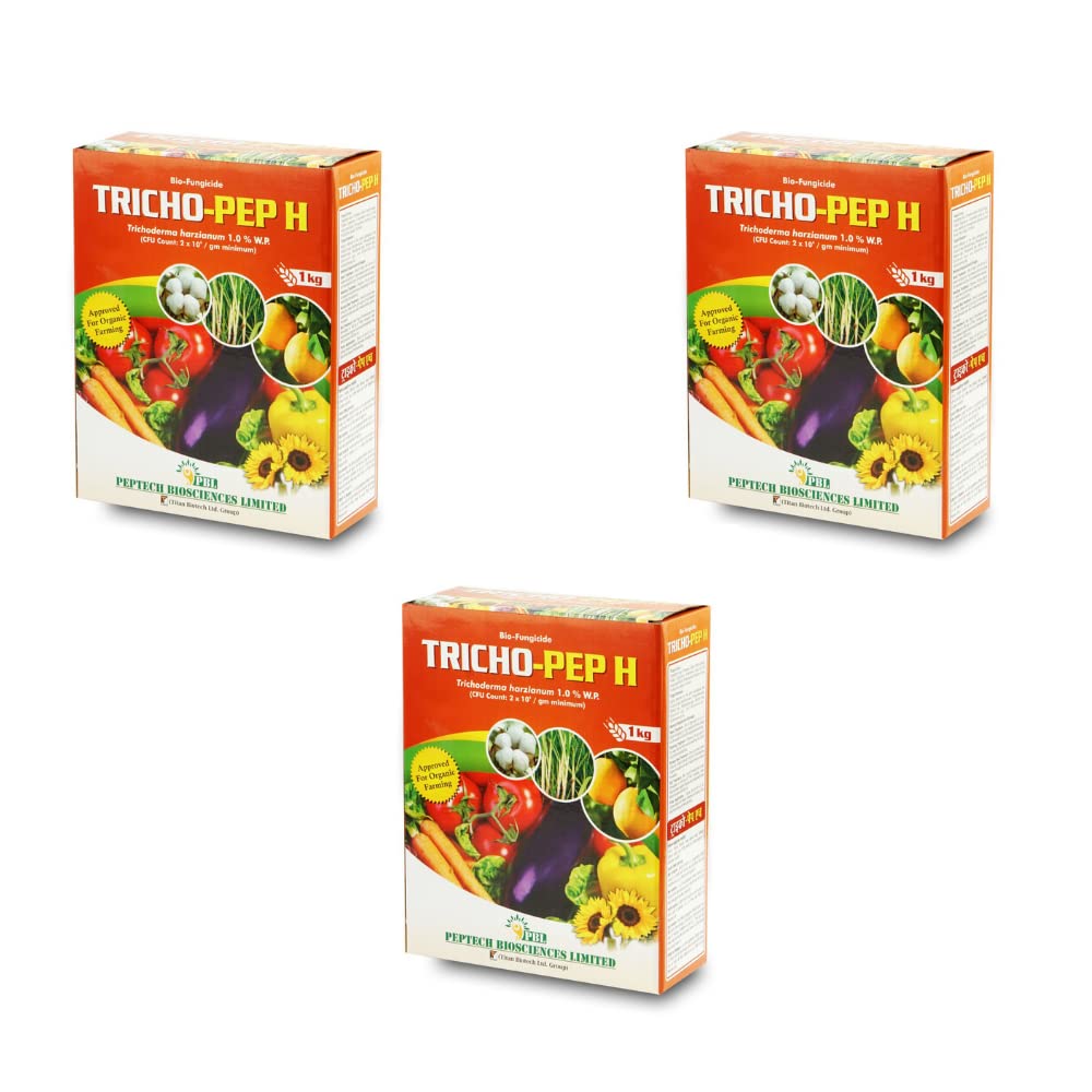 Tricho - Pep H (3KG) (Buy 2 Get 1 Free) | Trichoderma Harzianum 1.0% Wp | Bio Pesticides For Vegetable Plants | Bio Fungicide For Plants Home Garden (B09QG52TN6) Amazon Price History, Amazon Price Tracker