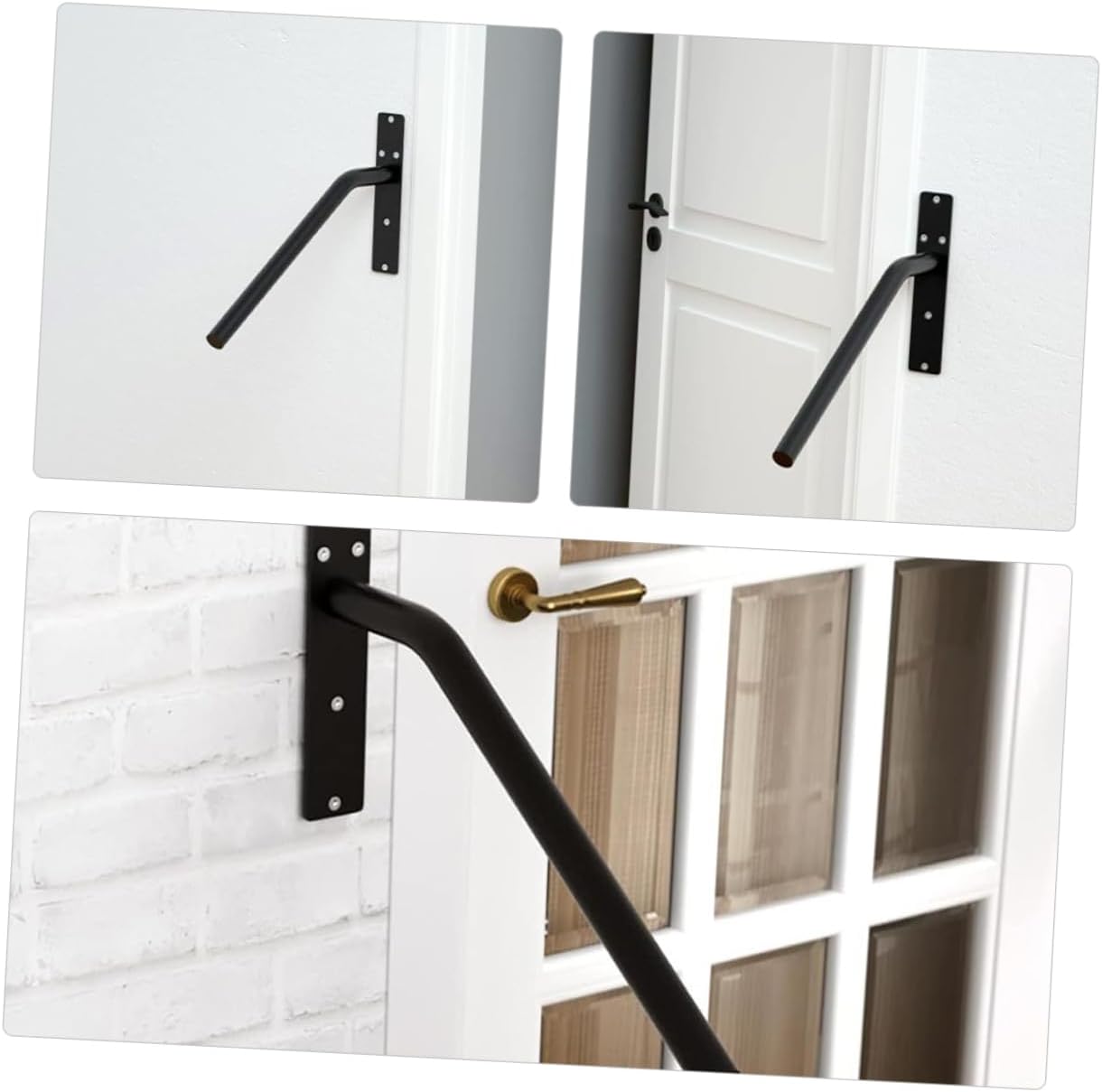 Angoily Wall-Mounted Stair Handrail Bracket Heavy Duty Support for Indoor and Outdoor Use Adjustable Stainless Steel Railing Bracket Safe and Sturdy Handrail Holder for Home and Garden