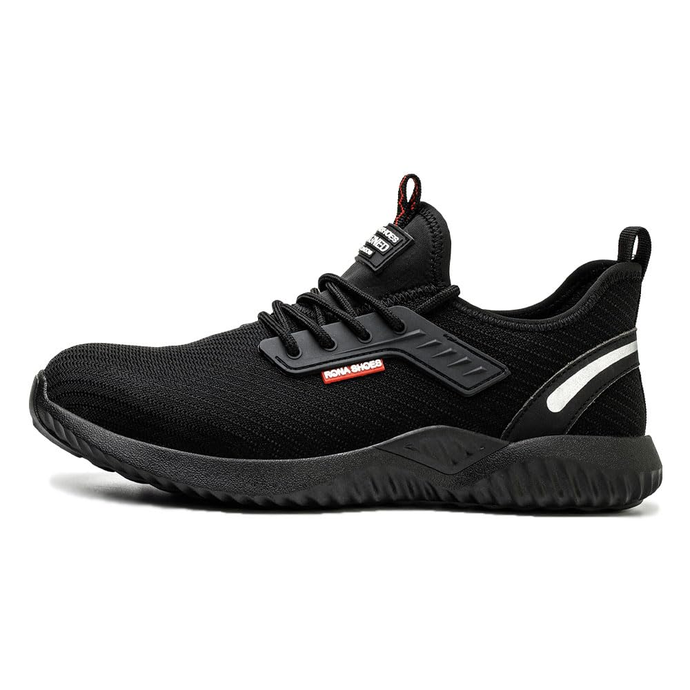 Zapatos de Seguridad Calzado de Seguridad Zapatillas de Seguridad Zapatos de Trabajo Comodos Ultraligeras Transpirables Hombre Mujer Zeta Black EU 44